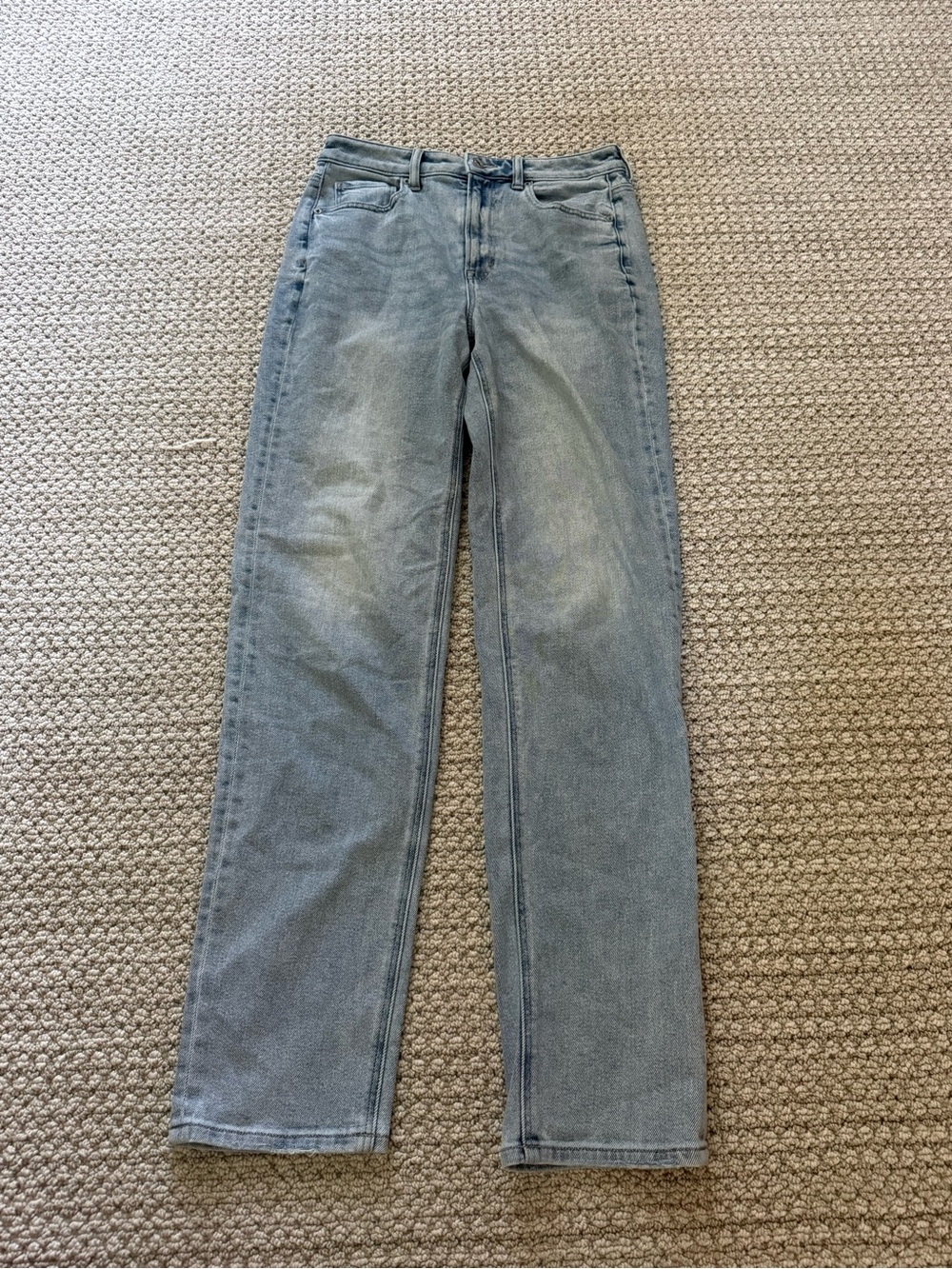 American Eagle Outfitters Straight Leg Jeans - Light Blue Wash